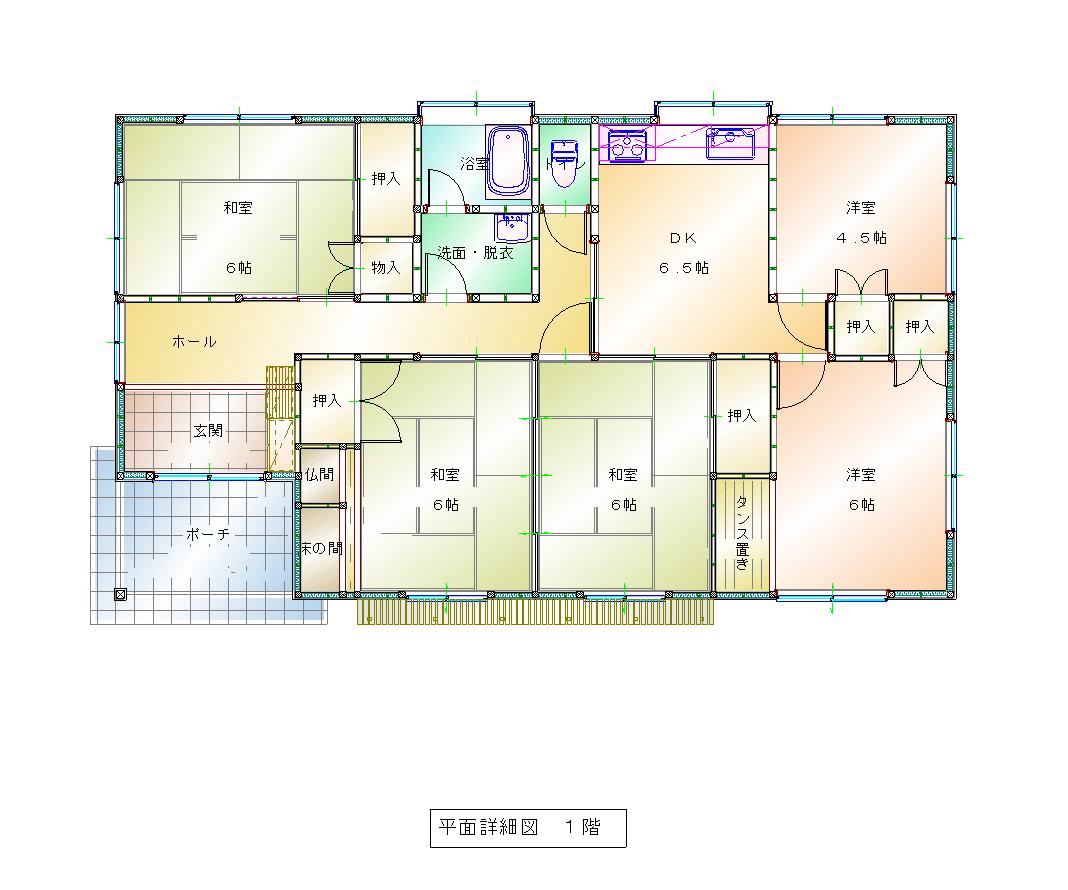 熊本県玉名郡長洲町 中古一戸建て物件 平面図